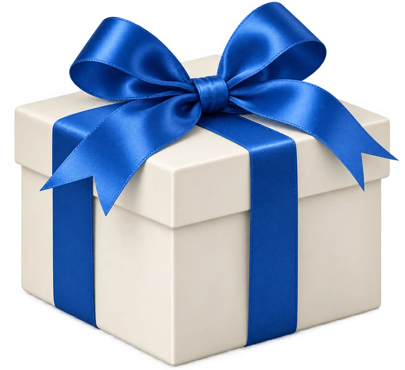 Cadeau met blauwe strik
