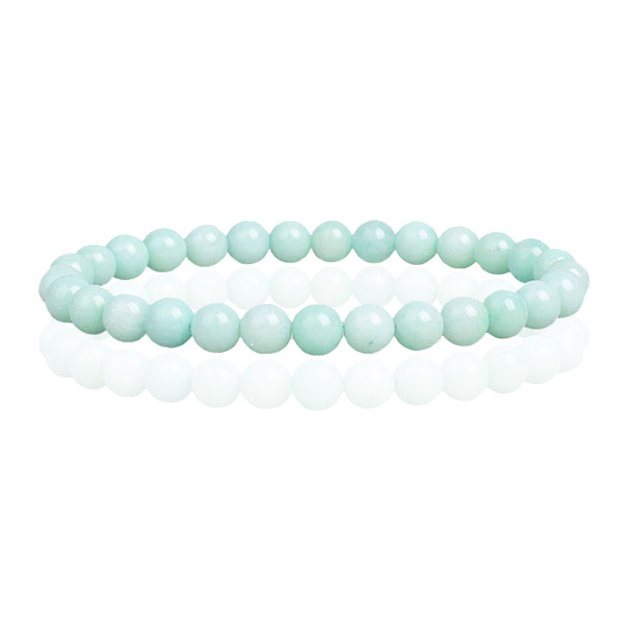 6mm Memphis Natuursteen Armband – Green Jade