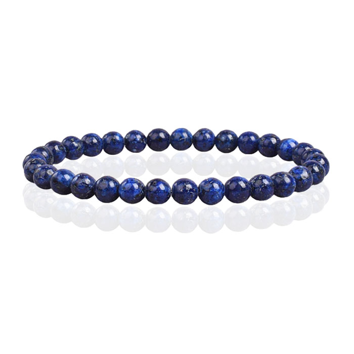 6mm Memphis Natuursteen Armband – Lapis Lazuli