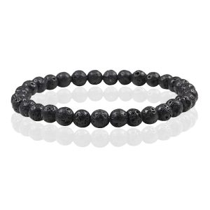 6mm Memphis Natuursteen Armband – Lava