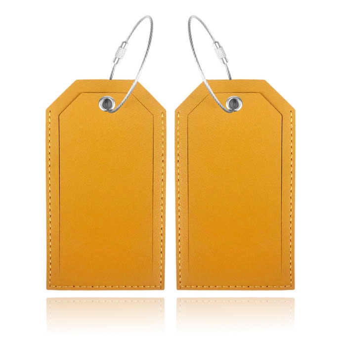 Bagagelabel Geel – Set van 2 stuks