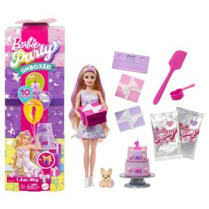 Barbie Party Unboxed 2/1 Pop Met Lichtroze Jurk