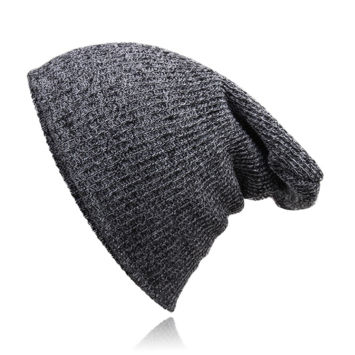 Beanie Muts in Katoenblend voor Mannen – Grijs