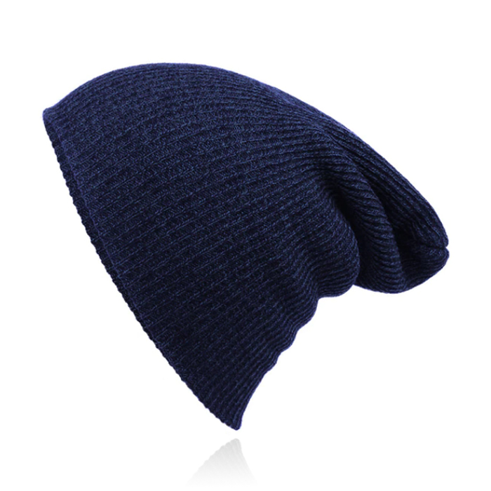 Beanie Muts in Katoenblend voor Mannen – Navy
