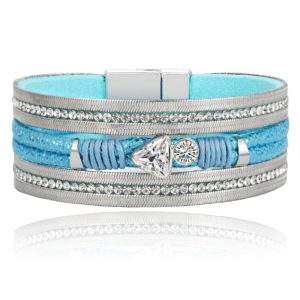 Boho Armband met Meerdere Lagen – Triangle Blauw