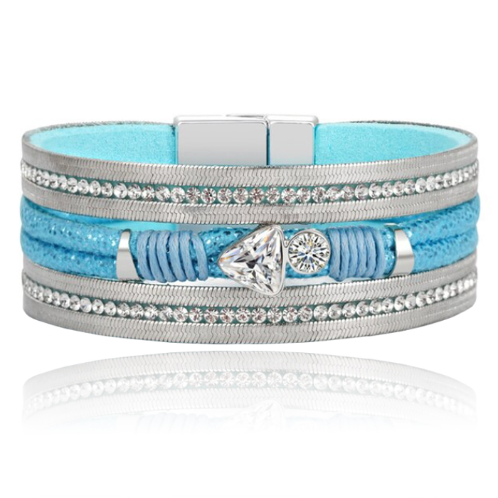 Boho Armband met Meerdere Lagen – Triangle Blauw