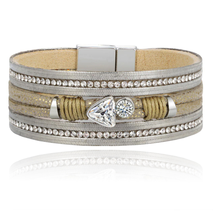 Boho Armband met Meerdere Lagen – Triangle Khaki
