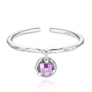 Chique Elenza Zilveren Ring met Roze Kristal – Subtiele Luxe voor Dames