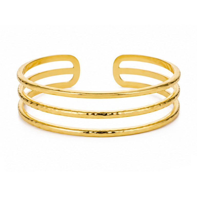 Cilla Jewels Goudkleurige Driedubbele Open Dames Bangle Armband