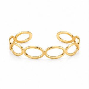 Cilla Jewels Goudkleurige Open Damesarmband met Ovale Schakels