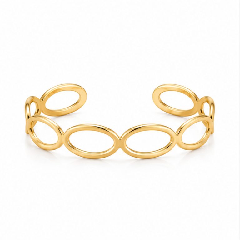 Cilla Jewels Goudkleurige Open Damesarmband met Ovale Schakels