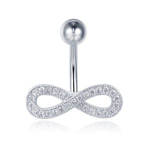 Cilla Jewels Navelpiercing van Titanium – Infinity Zilver