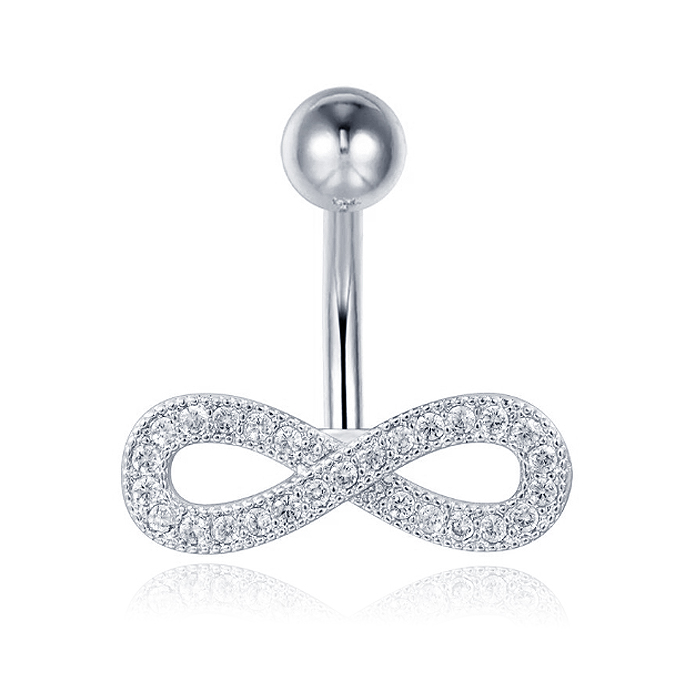 Cilla Jewels Navelpiercing van Titanium – Infinity Zilver