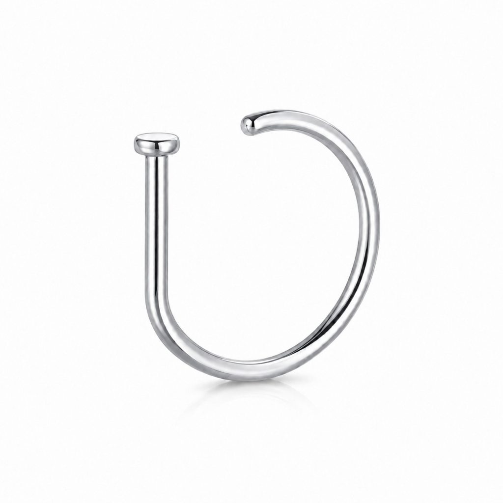 Cilla Jewels Zilverkleurige Fake Neusring van Edelstaal