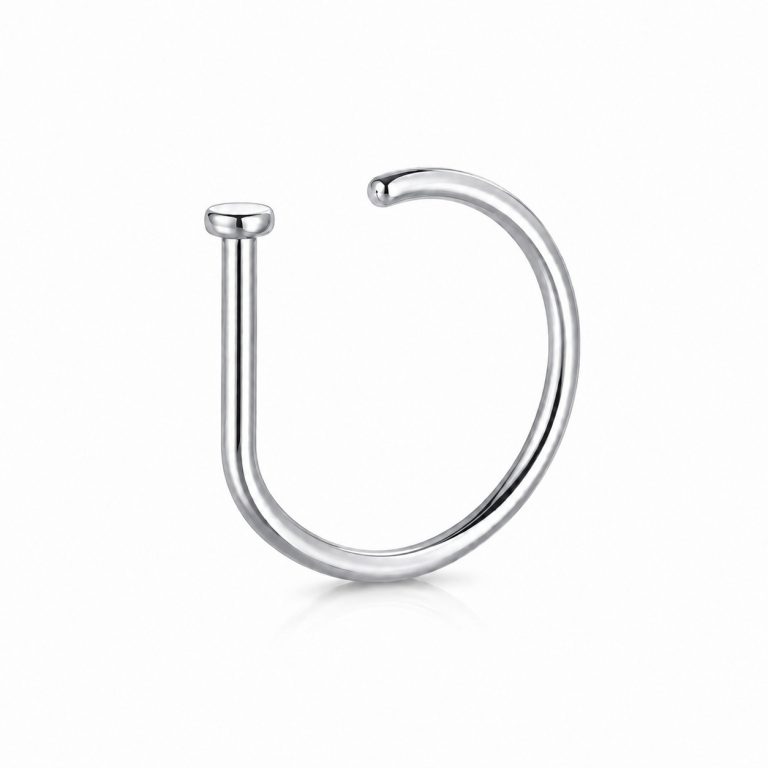 Cilla Jewels Zilverkleurige Fake Neusring van Edelstaal
