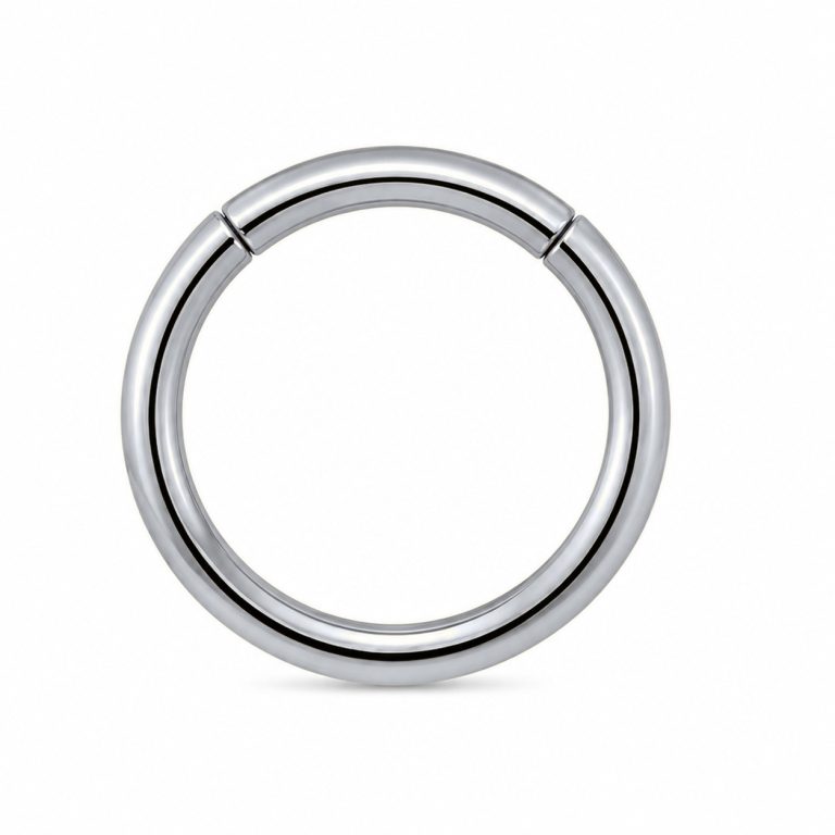 Cilla Jewels Zilverkleurige Gladde Damesneusring met Clickersluiting