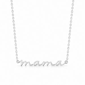 Cilla Jewels Zilverkleruige Mama Ketting van Edelstaal