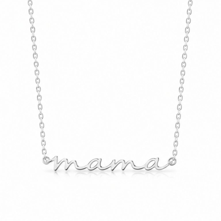 Cilla Jewels Zilverkleruige Mama Ketting van Edelstaal