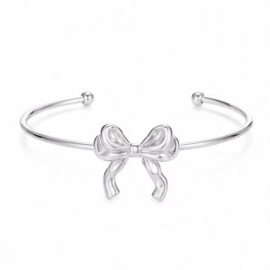 Cilla Jewels Zilverkleurige Open Damesarmband met Strik van Edelstaal