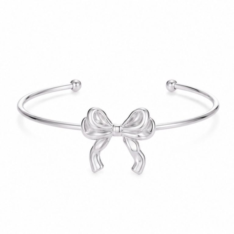 Cilla Jewels Zilverkleurige Open Damesarmband met Strik van Edelstaal