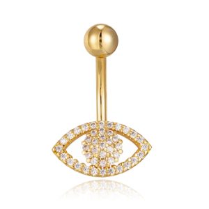 Cilla Navelpiercing van Edelstaal – Eye Goudkleurig