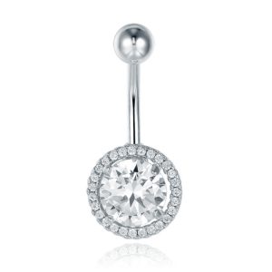 Cilla Navelpiercing van Titanium – Bling Zilver
