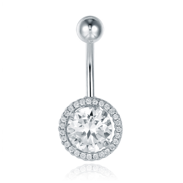 Cilla Navelpiercing van Titanium – Bling Zilver