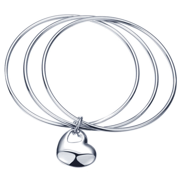 Cilla Jewels Bangle Edelstaal Heart Silver