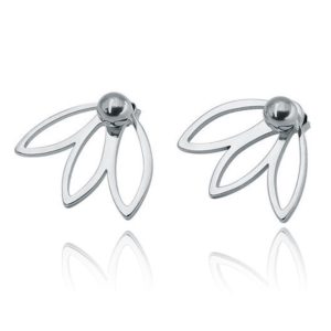 Cilla Jewels Blad oorstekers Edelstaal Zilverkleurig