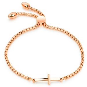 Cilla Jewels Dames Armband met Schuifsluiting en Kruis Rose