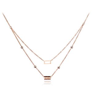 Cilla Jewels dames choker Edelstaal Cylinder Square Rose
