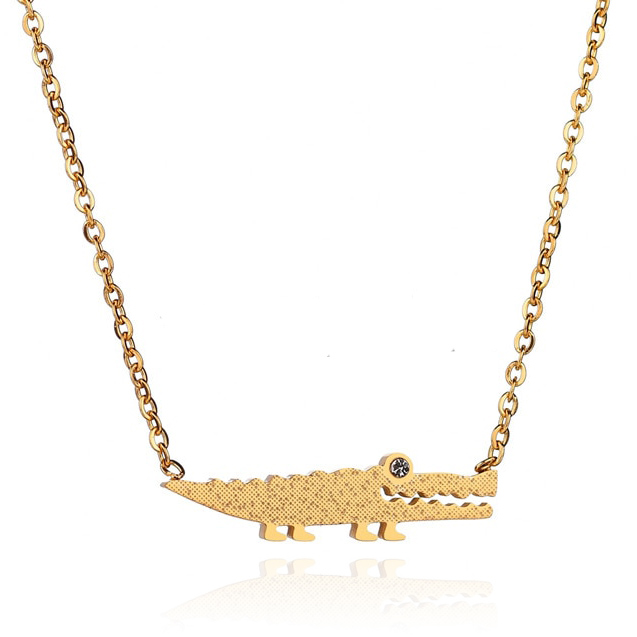 Cilla Jewels dames ketting Edelstaal Alligator Goudkleurig
