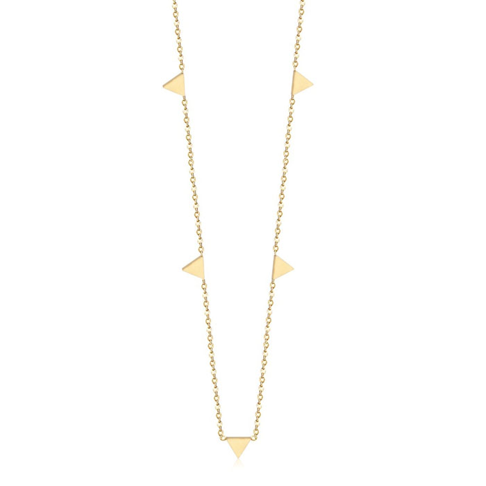 Cilla Jewels dames ketting Edelstaal Verguld Goudkleurig Driehoek