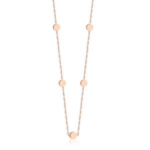 Cilla Jewels dames ketting Edelstaal Verguld Rose Muntjes