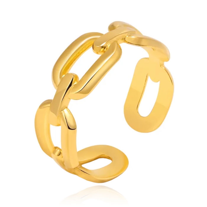 Cilla Jewels Damesring met Ovale Schakels – Verstelbaar