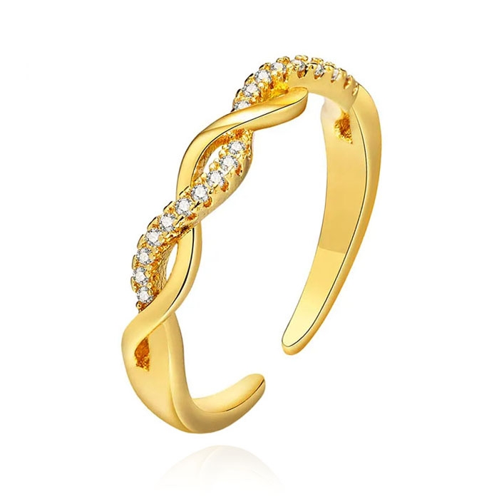 Cilla Jewels Damesring met Verstrengeld Twisted Ontwerp