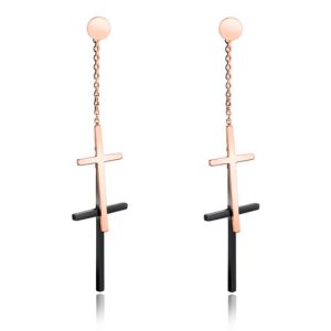Cilla Jewels Double Cross stud oorbellen