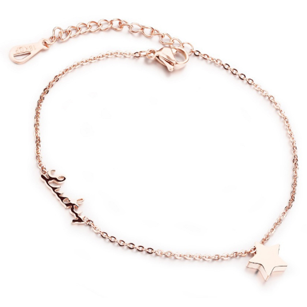 Cilla Jewels enkelband Lucky Star Rose Goudkleurig