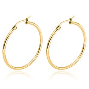 Cilla Jewels Hoop oorringen Dames Edelstaal Goudkleurig-50mm