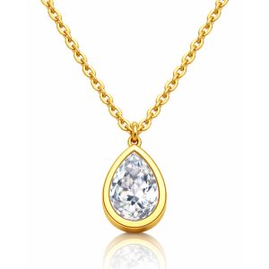 Cilla Jewels Ketting Dames Goudkleurig Druppel Zirkonia