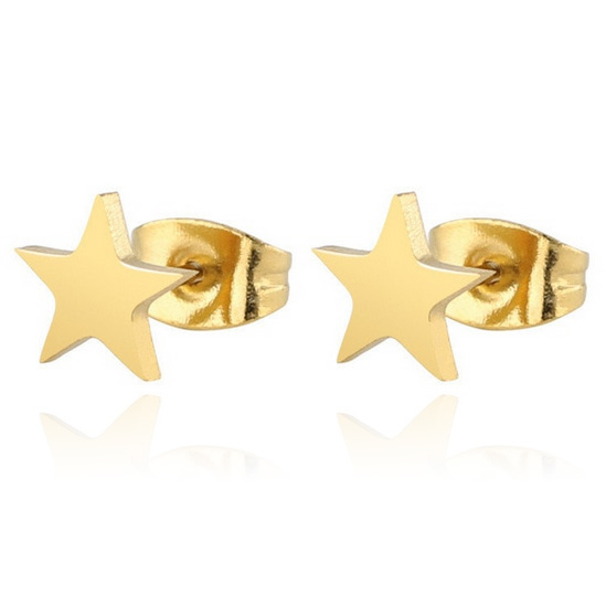 Cilla Jewels oorknoppen Edelstaal Ster Goudkleurig