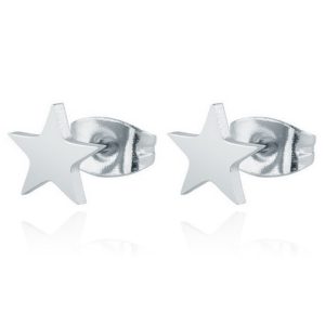 Cilla Jewels oorknoppen Edelstaal Ster Zilverkleurig