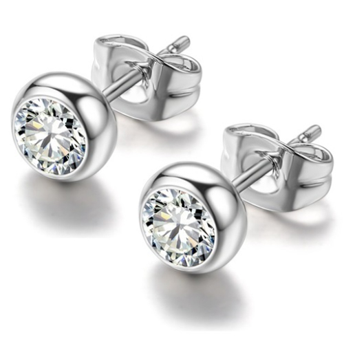 Cilla Jewels oorknoppen Zirkonia Verzilverd staal