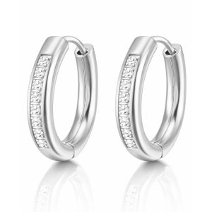 Cilla Jewels Oorringen Zilverkleurig Zirkonia