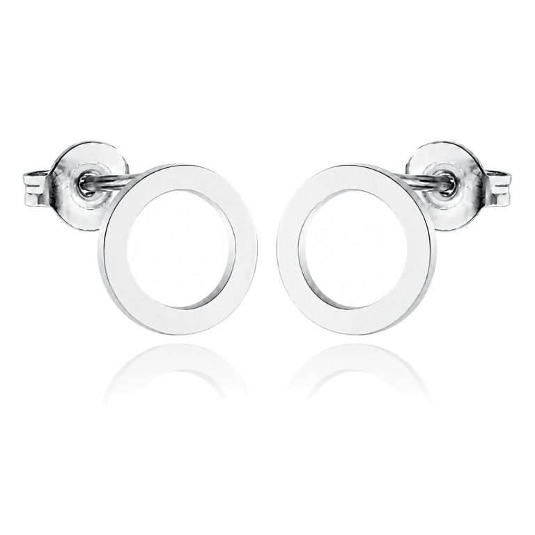 Cilla Jewels oorstekers Edelstaal Open Circle Zilverkleurig