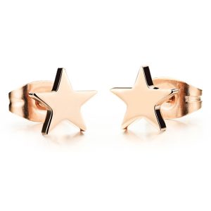 Cilla Jewels Stud oorbel Edelstaal Rosegoudkleurig Star
