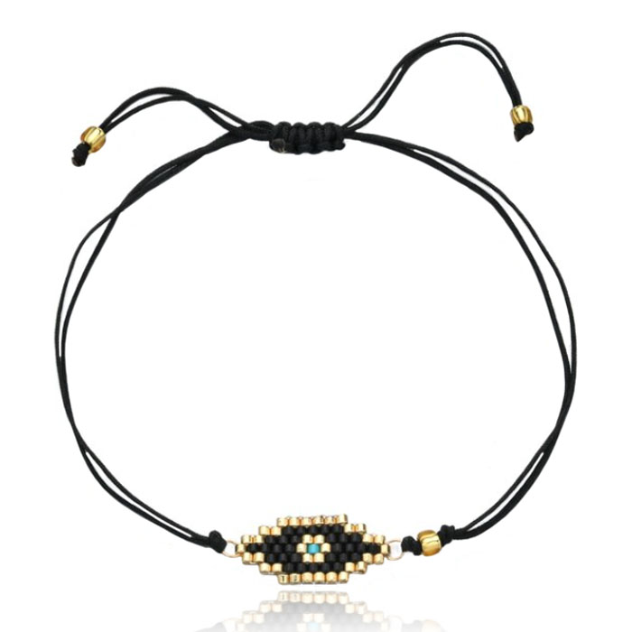 Dames Armband met Evil Eye van Miyuki Kralen – Dark