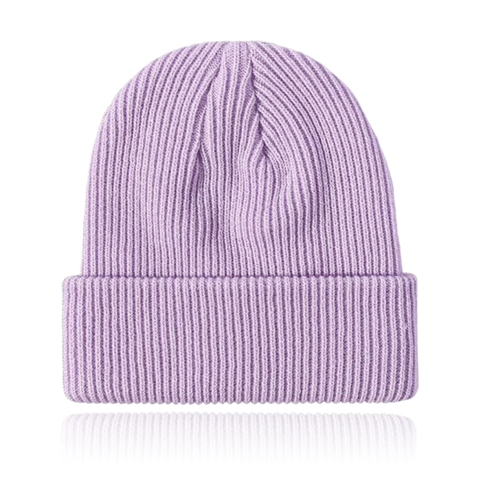 Dames Muts Beanie geribbeld – Paars