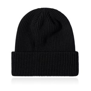 Dames Muts Beanie geribbeld – Zwart
