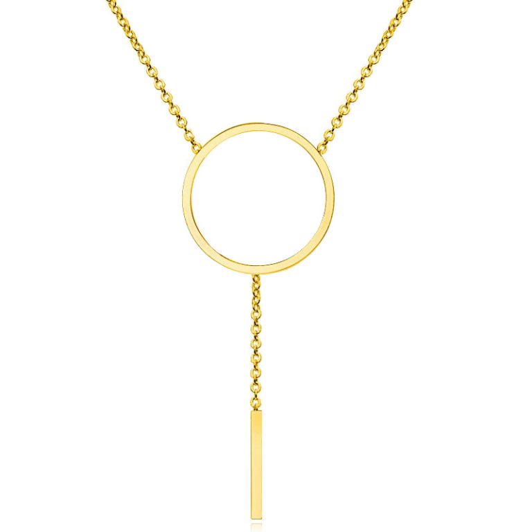 Dames ketting Cilla Jewels Edelstaal Verguld Goudkleurig Cirkel Staaf
